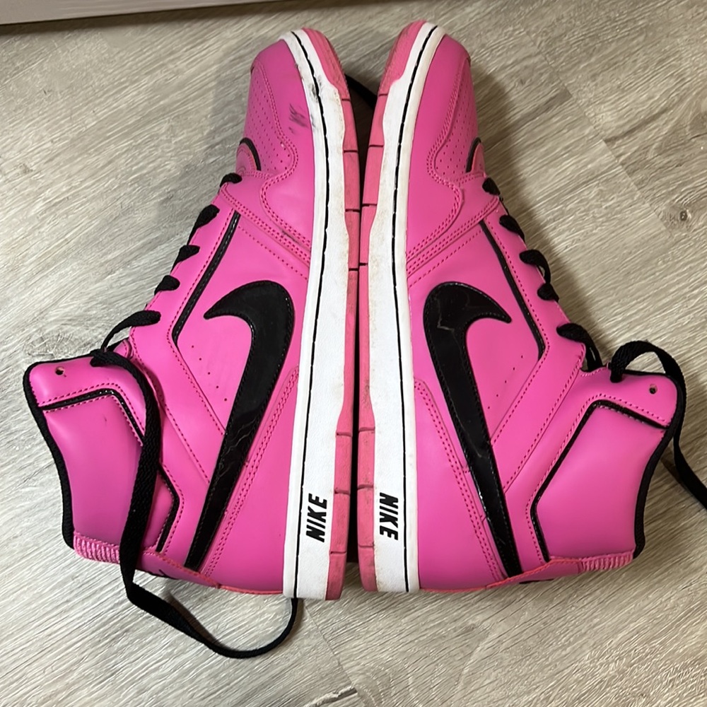 Pink high top Nikes